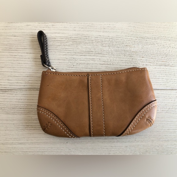 Vintage COACH Mini SOHO Tan/Camel Leather Key Chain Coin Purse Bag Wallet - Picture 2 of 8